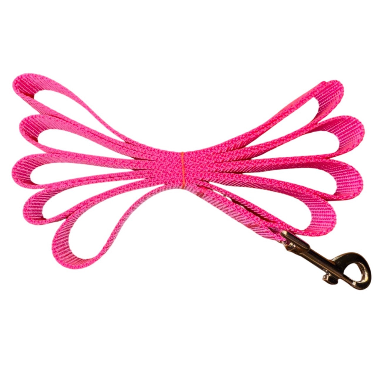 Dog Leash Hot Pink Fun Summer Colors Size Large Handmade Heavy Duty NEW