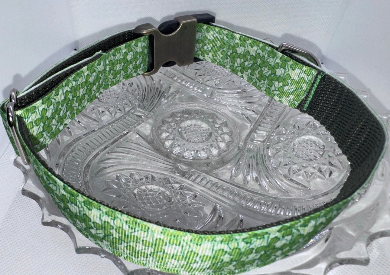 Dog Collar St. Patrick’s Day Green Large Handmade Heavy Duty NEW