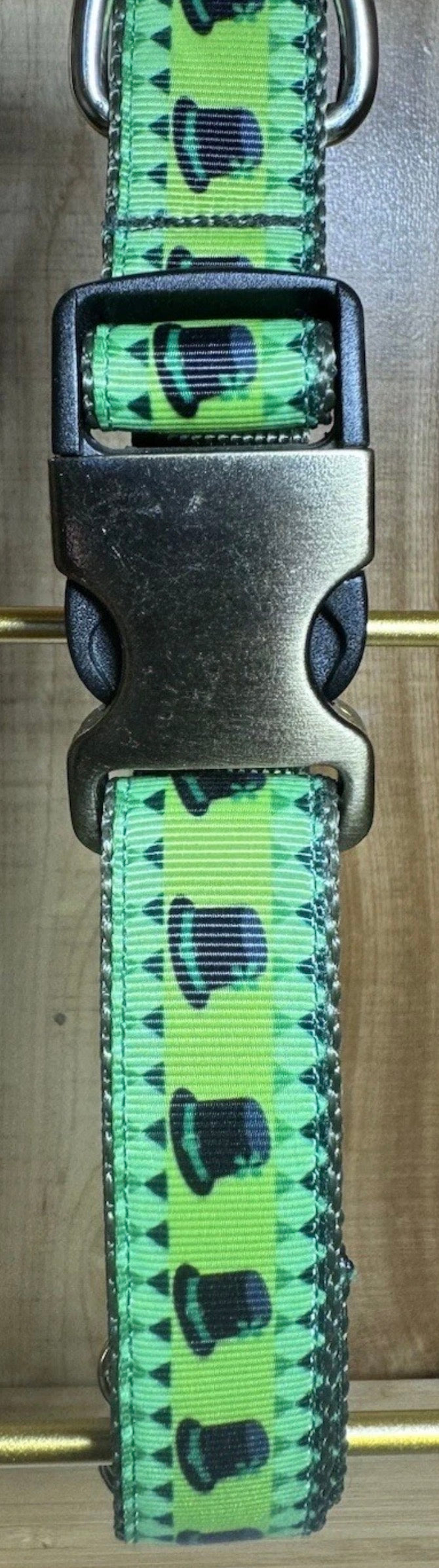 Dog Collar St. Patrick’s Day Green Large Handmade Heavy Duty NEW