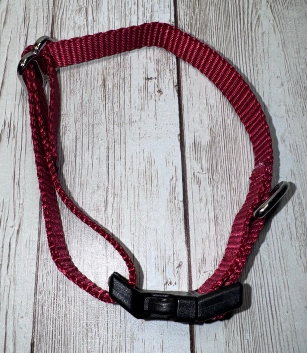 Dog/Cat/Puppy Collar Red Small Handmade NEW