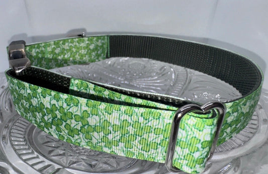 Dog Collar St. Patrick’s Day Green Large Handmade Heavy Duty NEW