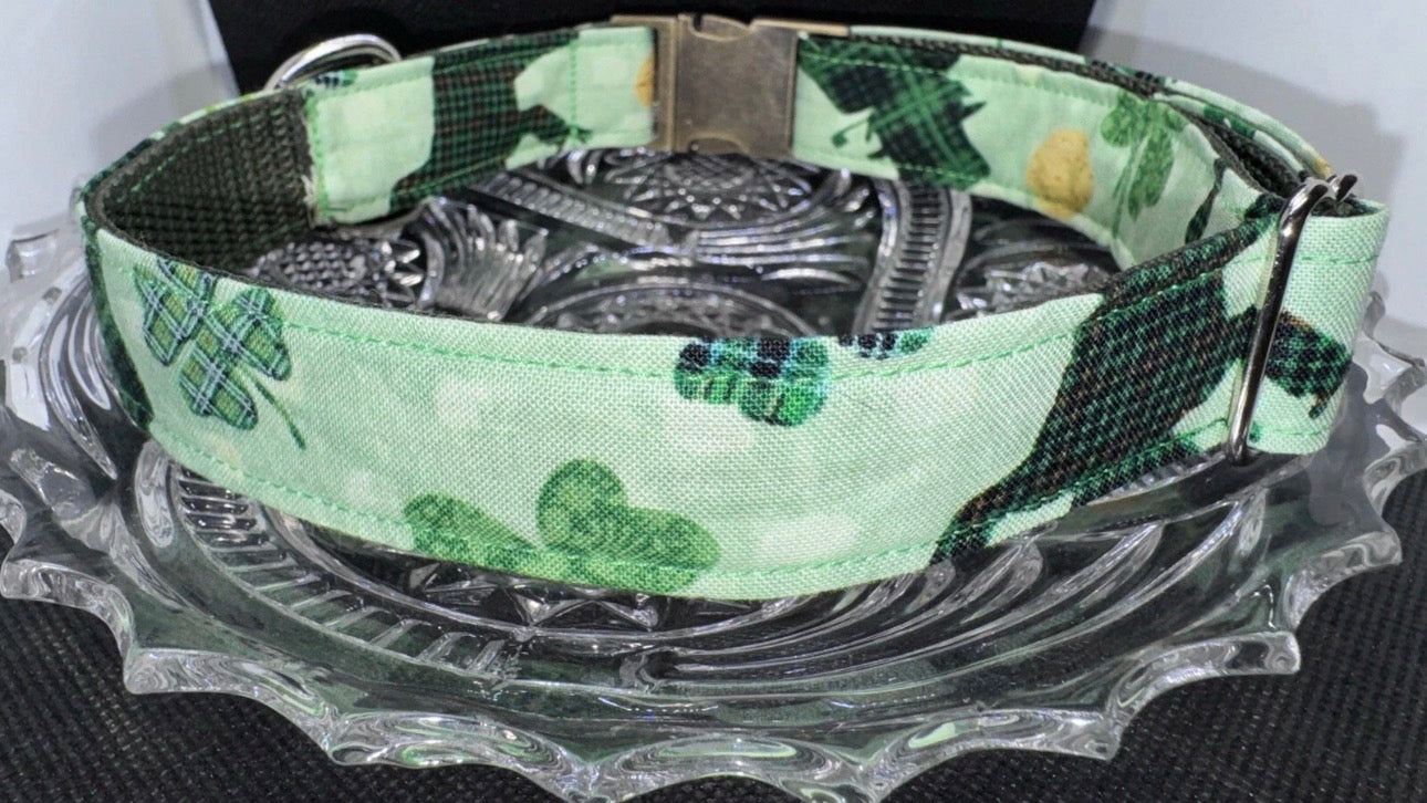 Dog Collar St. Patrick’s Day Green Large Handmade Heavy Duty NEW