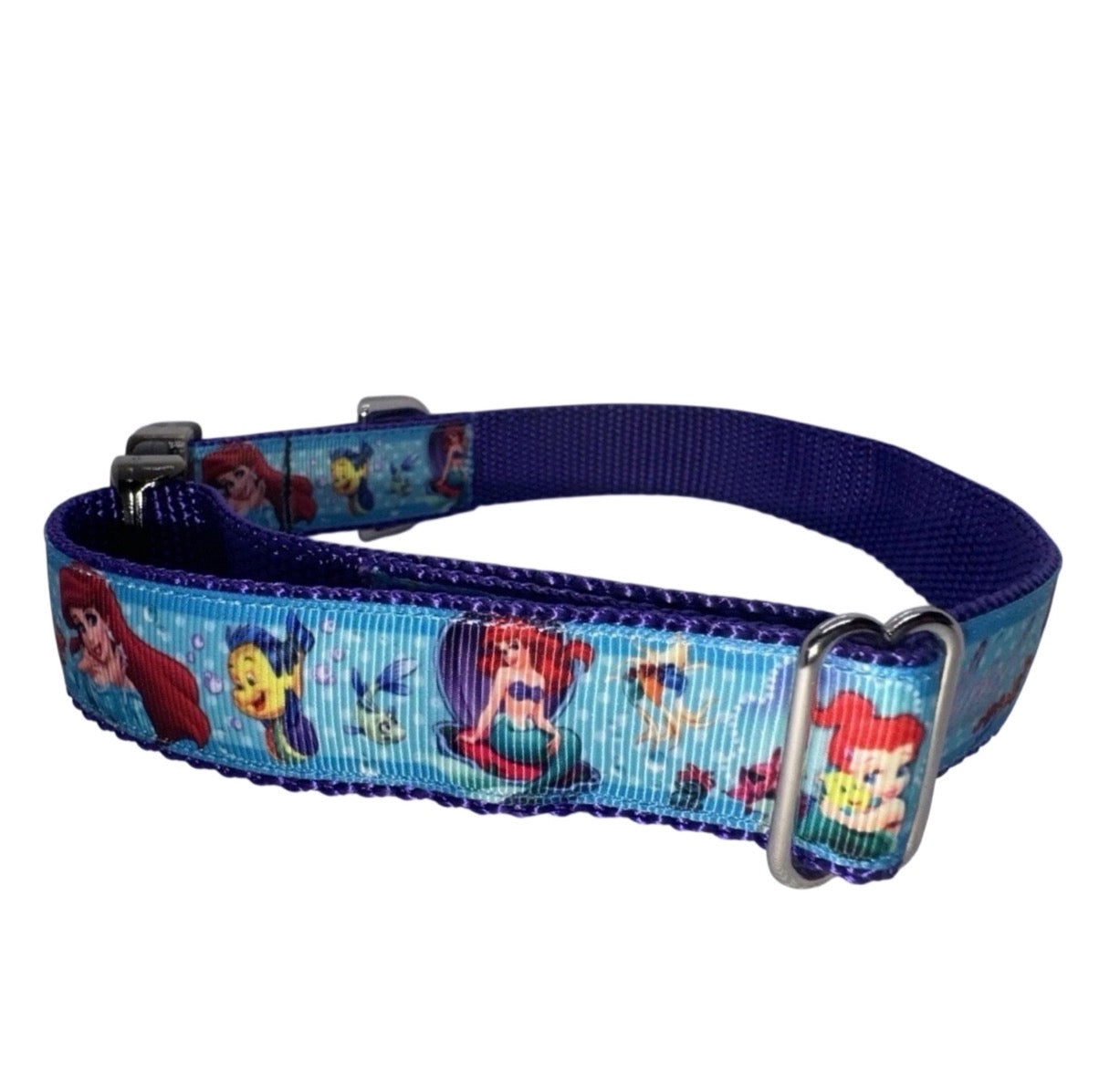 Large Handmade Heavy Duty Dog Collar Ariel The Little Mermaid Disney NEW