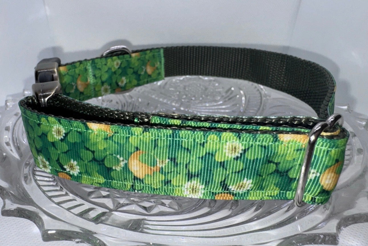 Dog Collar St. Patrick’s Day Green Large Handmade Heavy Duty NEW