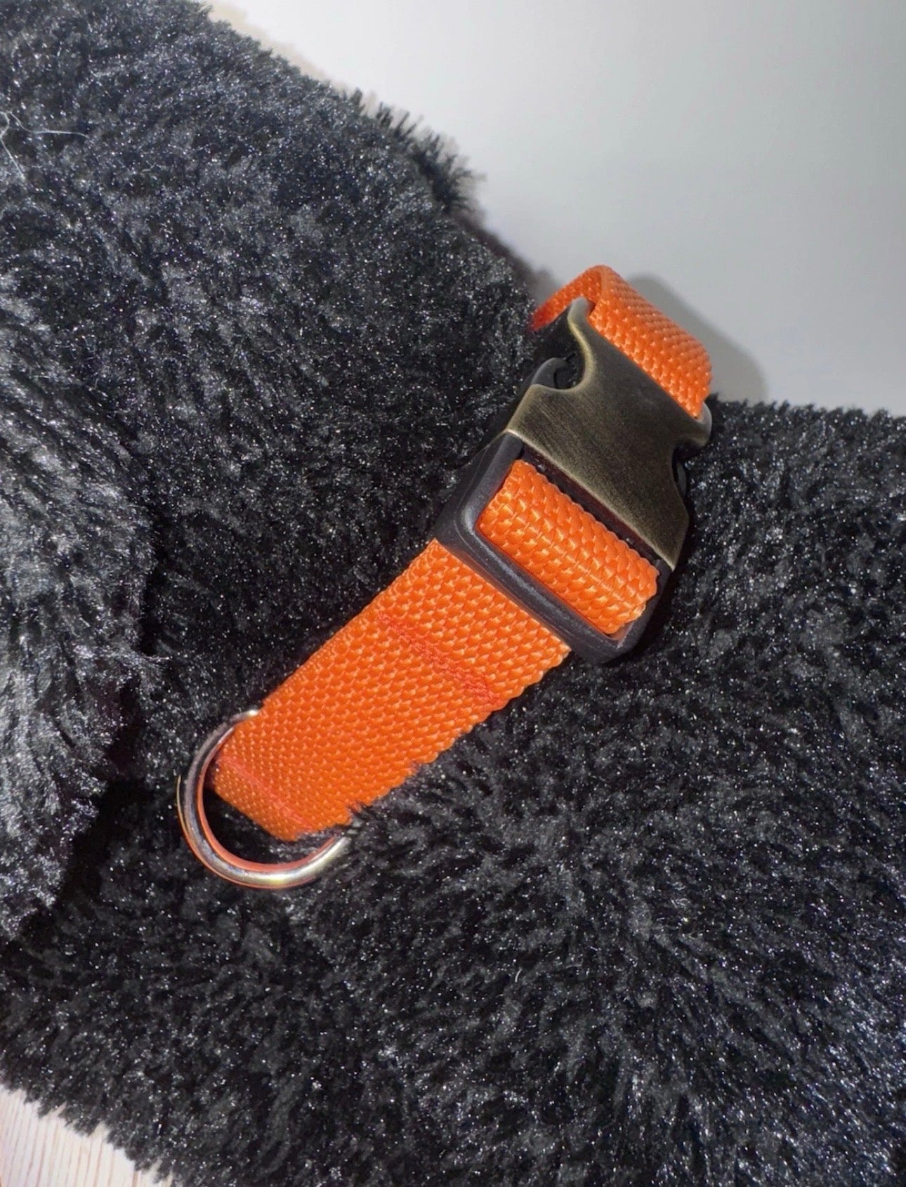 Dog Collar & Leash Orange Hunting Season Large Handmade Heavy Duty NEW