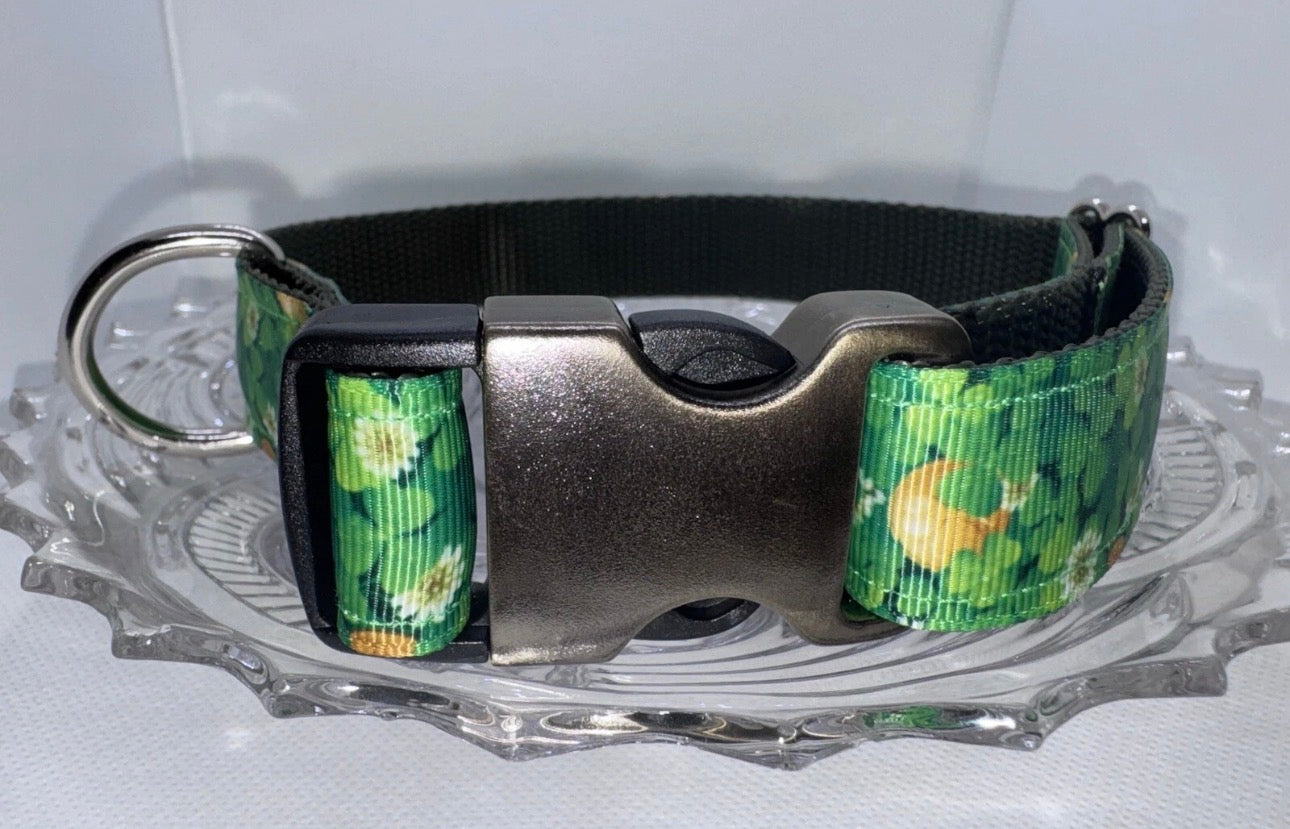 Dog Collar St. Patrick’s Day Green Large Handmade Heavy Duty NEW