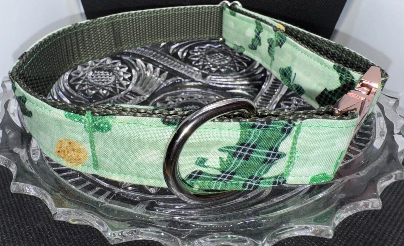 Dog Collar St. Patrick’s Day Green Large Handmade Heavy Duty NEW