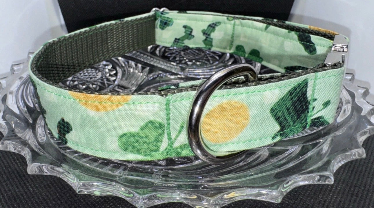 Dog Collar St. Patrick’s Day Green Large Handmade Heavy Duty NEW
