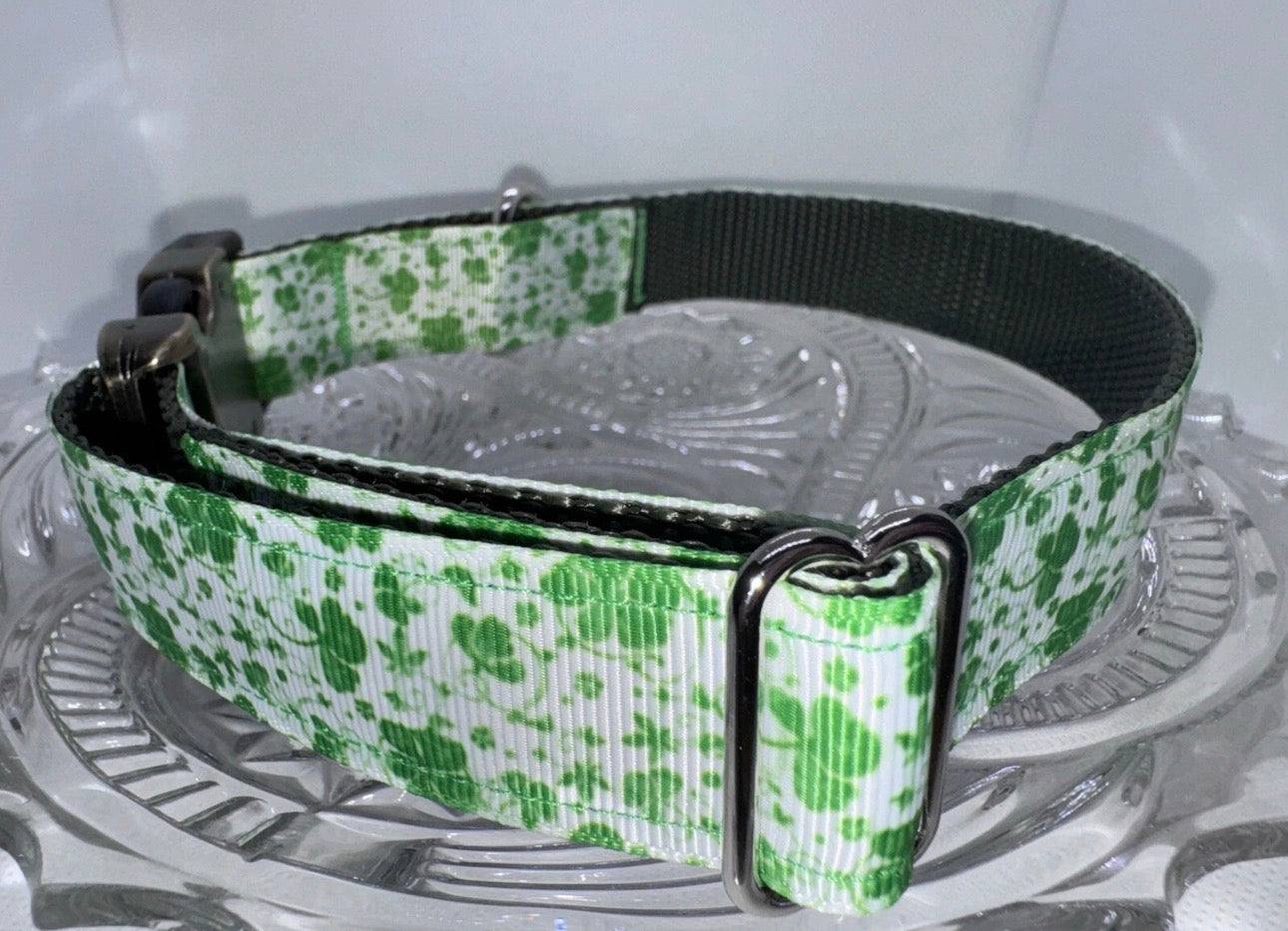 Dog Collar St. Patrick’s Day Green Large Handmade Heavy Duty  NEW