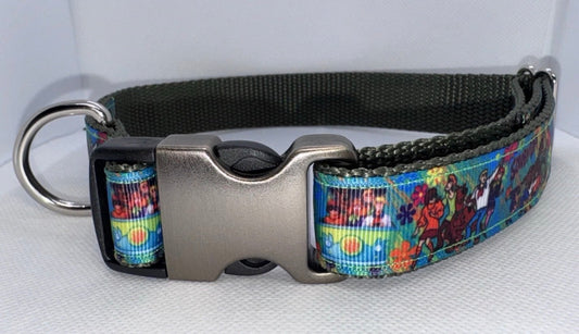 Dog Collar Heavy Duty Handmade Scooby Doo & Friends W/Buckle NEW