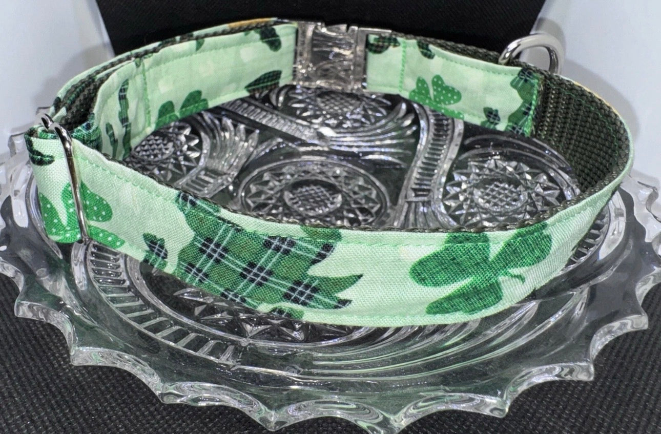Dog Collar St. Patrick’s Day Green Large Handmade Heavy Duty NEW