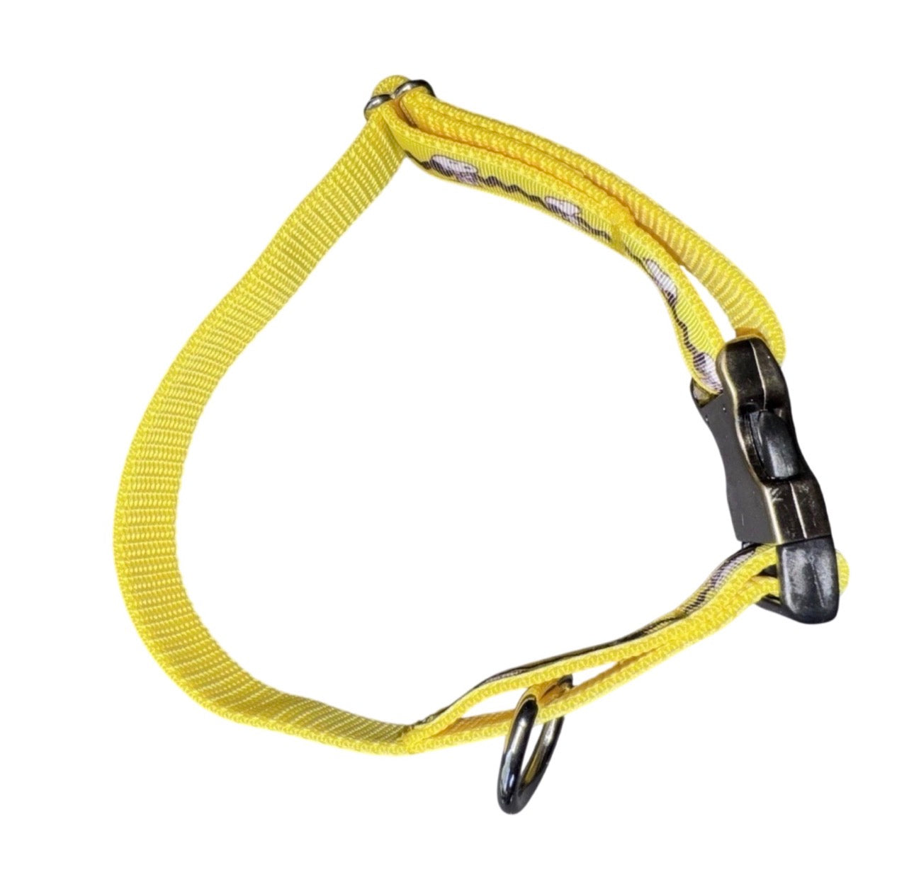 Dog Collar Peanuts Gang Snoopy Large Yellow Handmade Heavy Duty W/Buckle