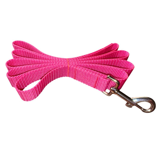 Dog Leash Hot Pink Fun Summer Colors Size Large Handmade Heavy Duty NEW