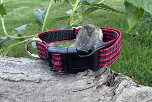 Dog/Cat/Puppy Collar Red Plaid Small Handmade NEW