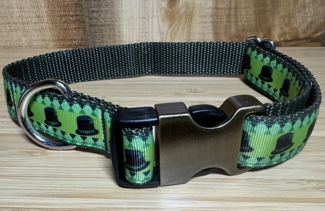 Dog Collar St. Patrick’s Day Green Large Handmade Heavy Duty NEW