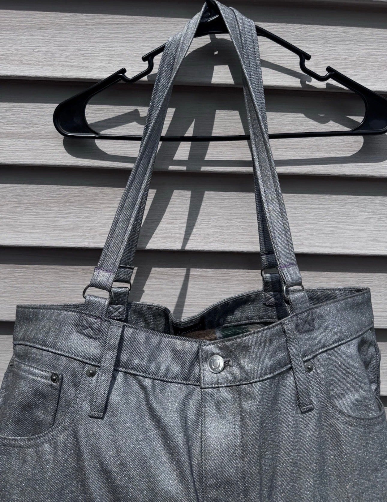 Jeans Handmade Large Repurposed Recycled Jeans Bag Tote For Beach, Groceries, Work, Or Purse