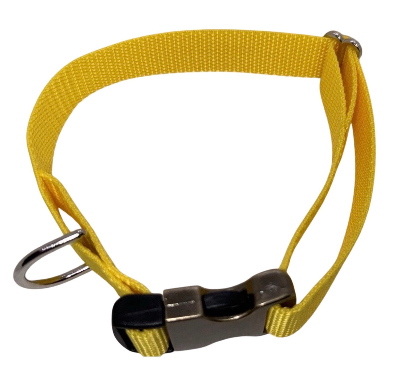 Dog Collar Yellow Large Handmade Heavy Duty W/Buckle NEW