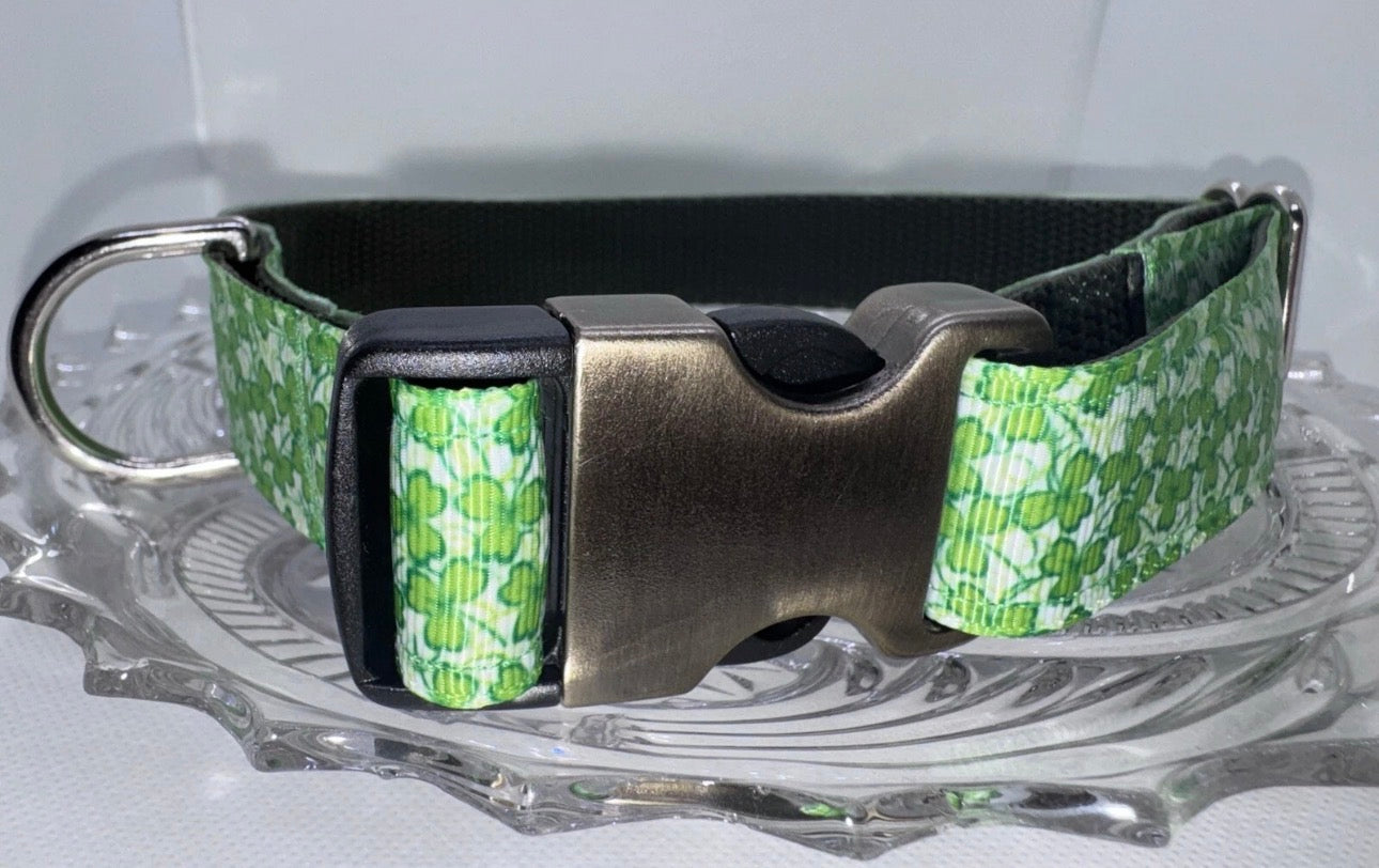 Dog Collar St. Patrick’s Day Green Large Handmade Heavy Duty NEW