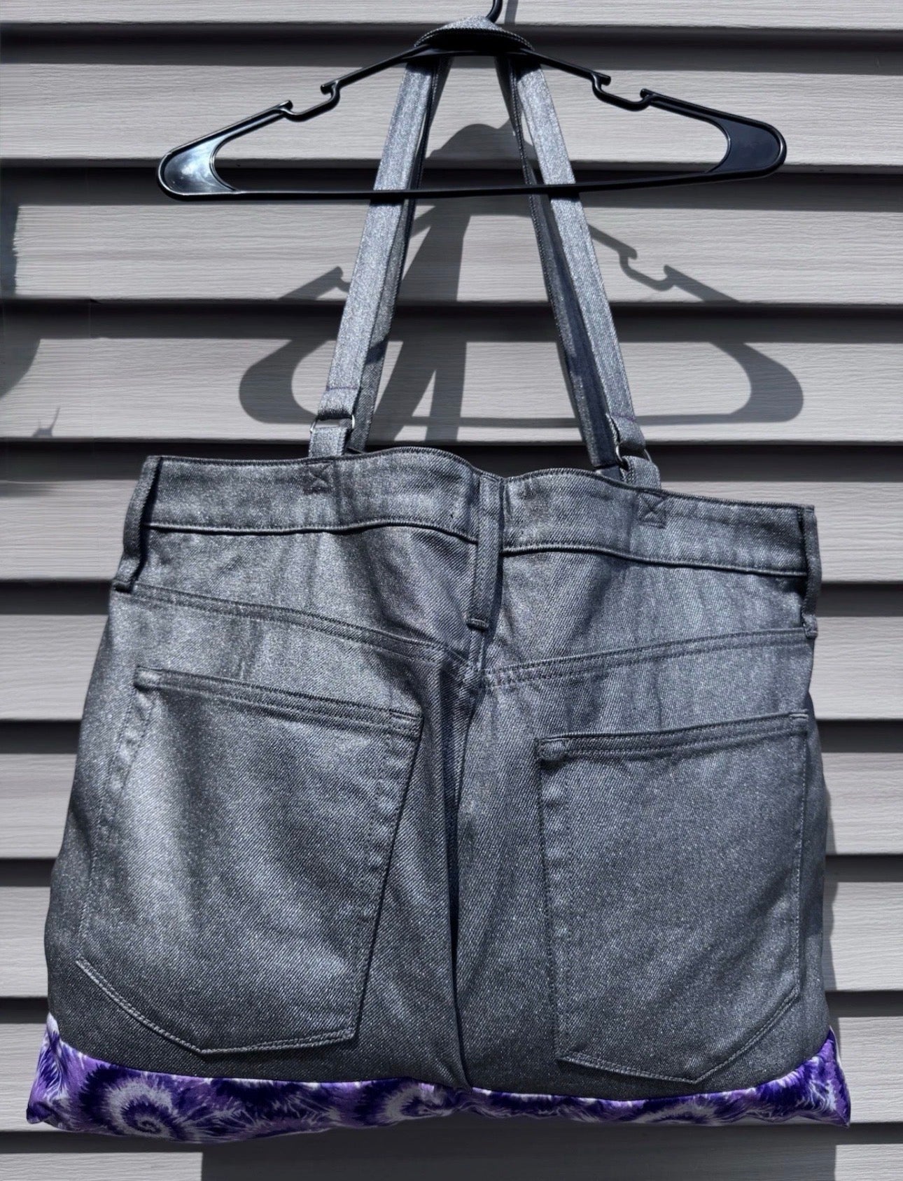 Jeans Handmade Large Repurposed Recycled Jeans Bag Tote For Beach, Groceries, Work, Or Purse