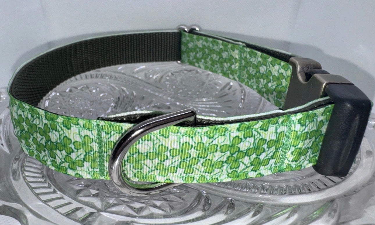 Dog Collar St. Patrick’s Day Green Large Handmade Heavy Duty NEW