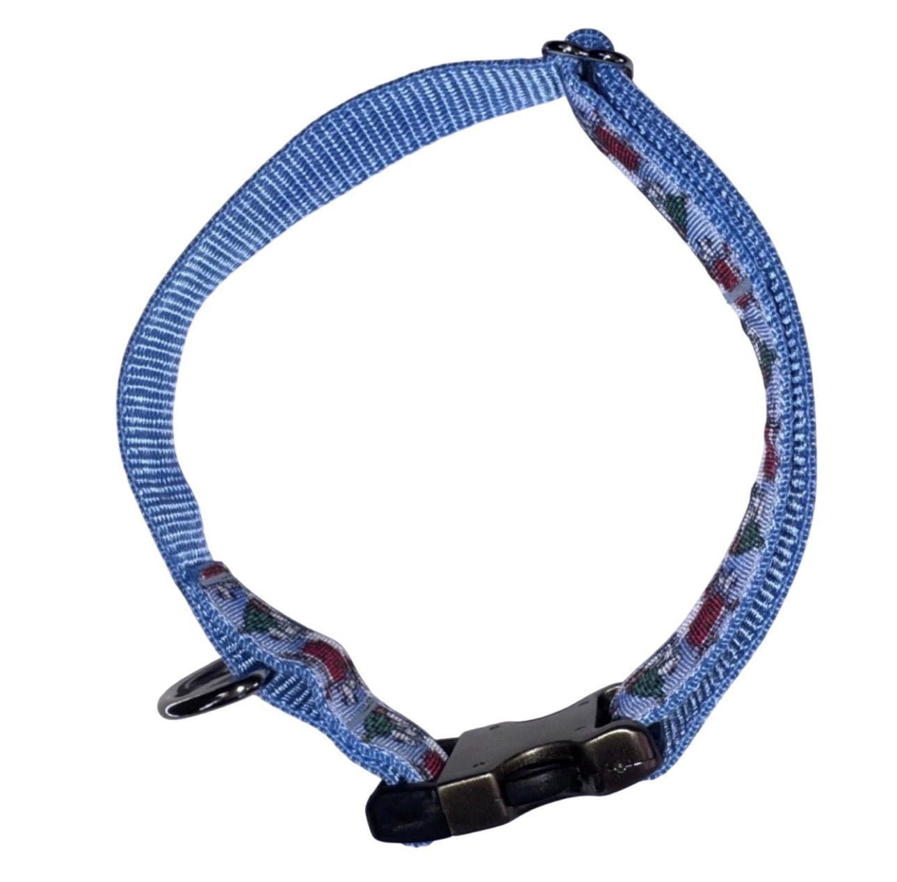 Dog Collar Peanuts Snoopy Christmas Large Handmade Heavy Duty W/Buckle NEW