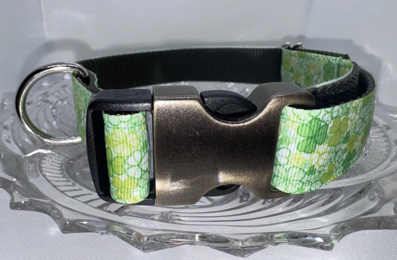 Dog Collar Green St. Patrick’s Day Large Handmade Heavy Duty NEW