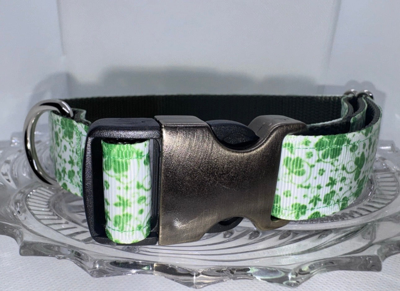 Dog Collar St. Patrick’s Day Green Large Handmade Heavy Duty  NEW