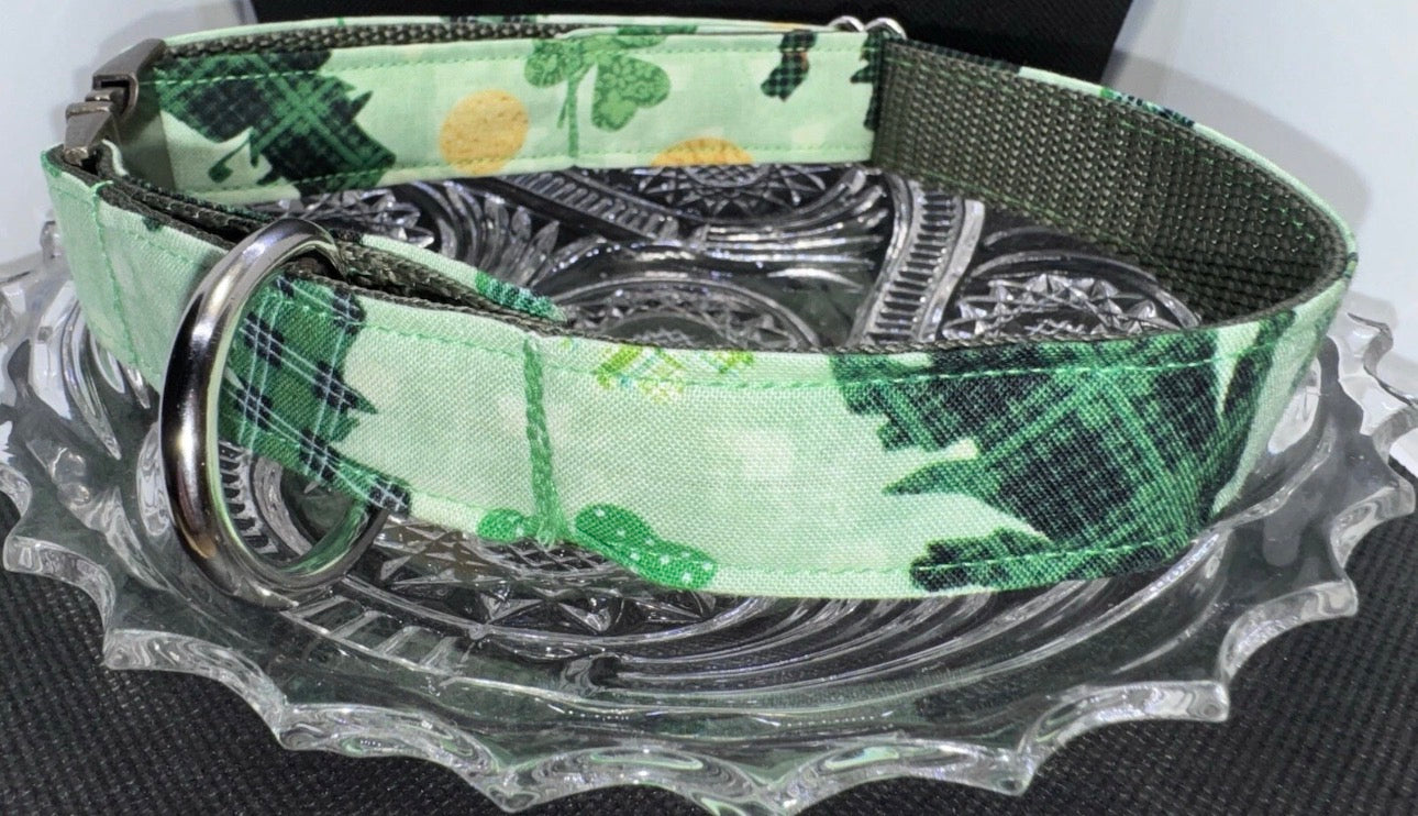 Dog Collar St. Patrick’s Day Green Large Handmade Heavy Duty NEW