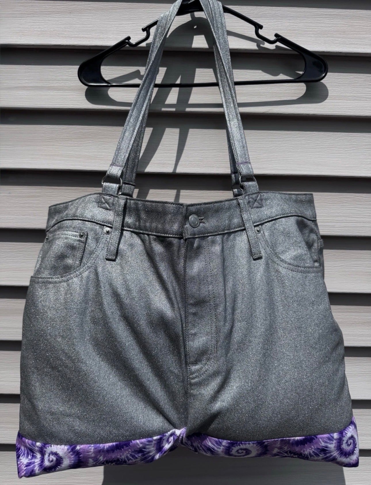 Jeans Handmade Large Repurposed Recycled Jeans Bag Tote For Beach, Groceries, Work, Or Purse