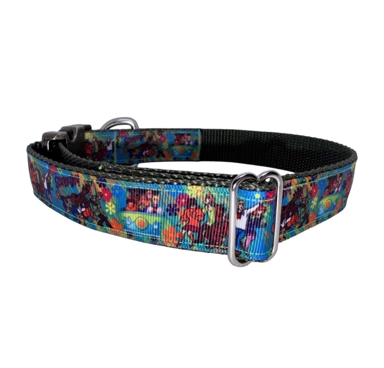 Dog Collar Heavy Duty Handmade Scooby Doo & Friends W/Buckle NEW