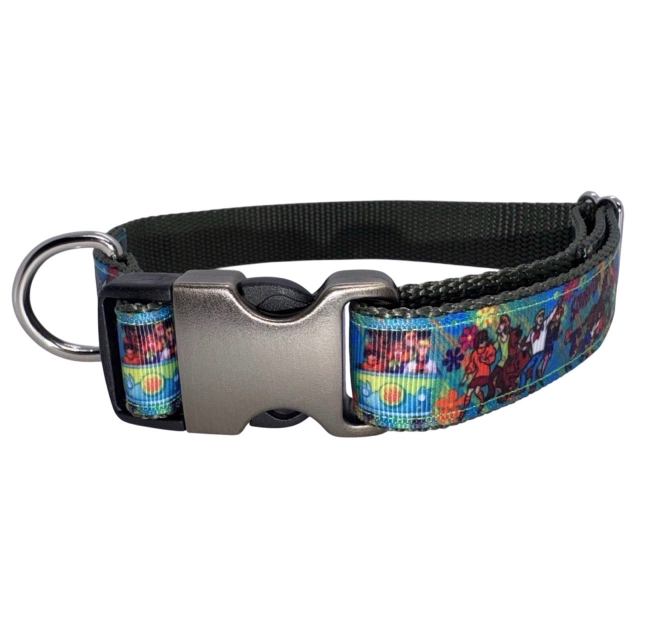 Dog Collar Heavy Duty Handmade Scooby Doo & Friends W/Buckle NEW
