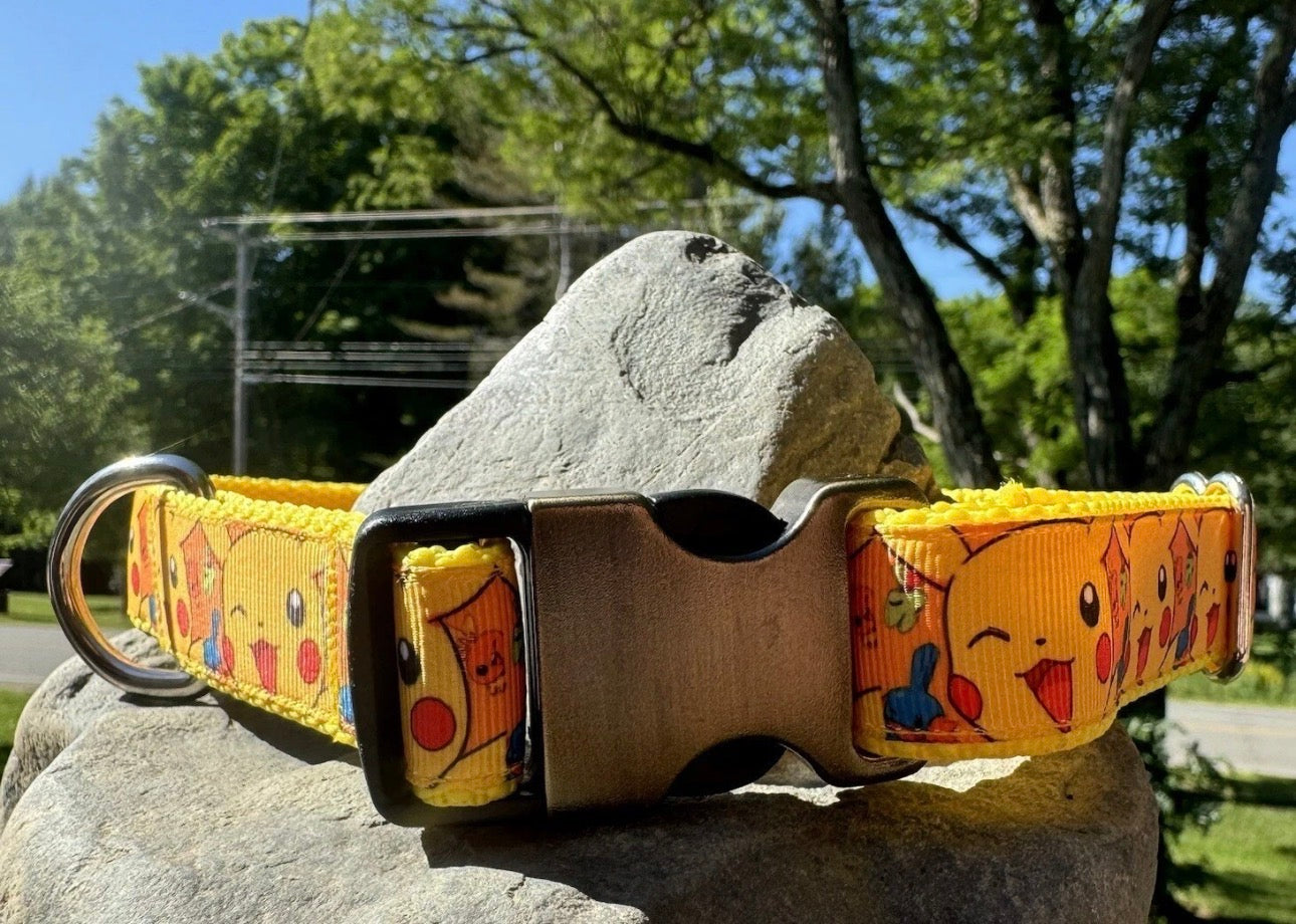 Dog Collar Pokemon Game Large Handmade Heavy Duty W/Buckle