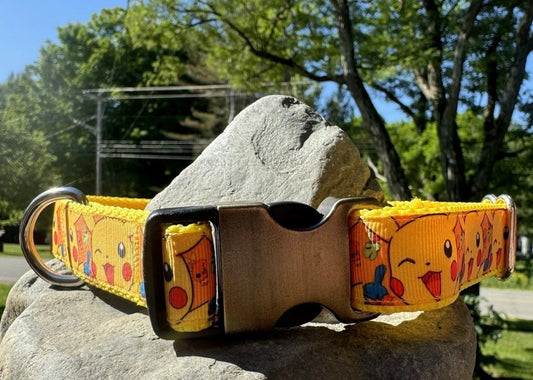Dog Collar Pokemon Game Large Handmade Heavy Duty W/Buckle