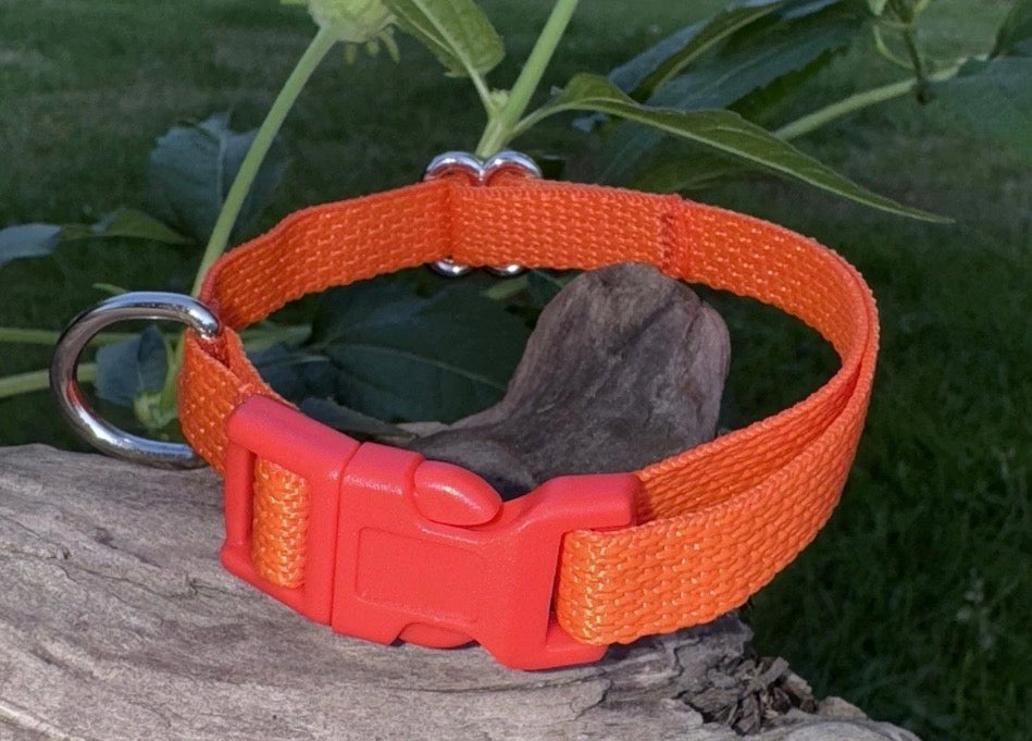 Dog/Cat/Puppy Collar Blaze Orange Small Handmade NEW Hunting Season