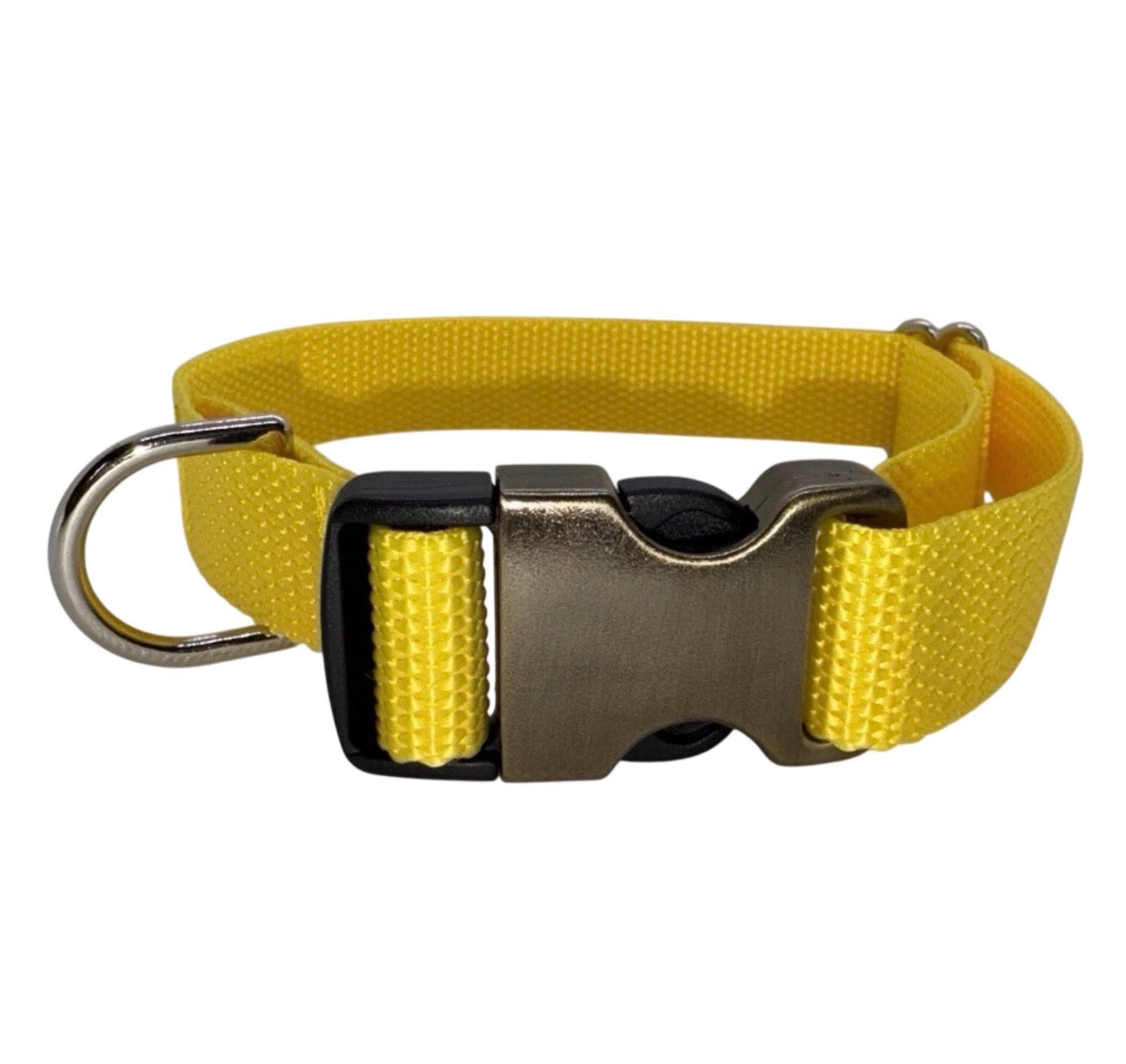 Dog Collar Yellow Large Handmade Heavy Duty W/Buckle NEW