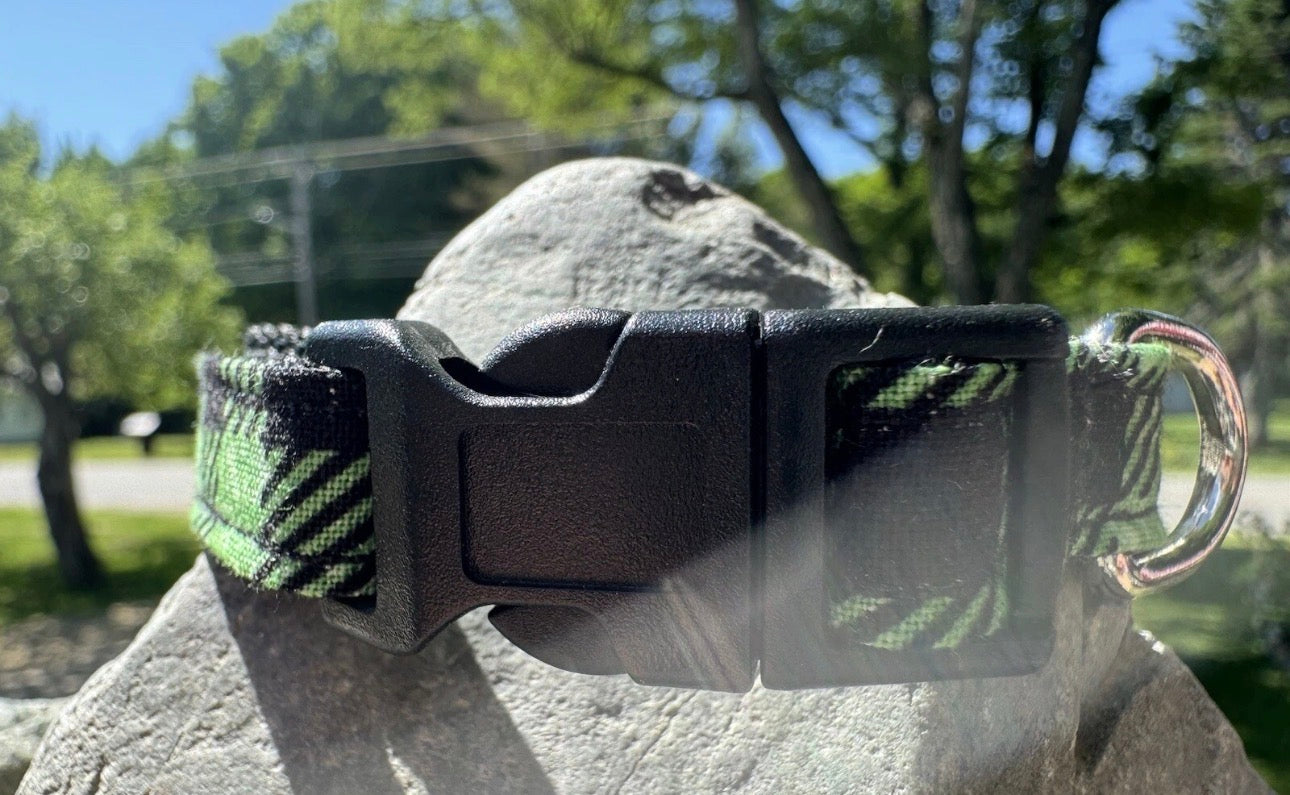 Dog/Cat/Puppy Collar Green Plaid Small Handmade NEW